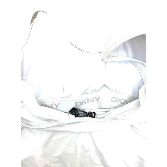 DKNY One piece Women's Swimsuit White with Mesh Trim Size 4 NWT - Picture 6 of 7